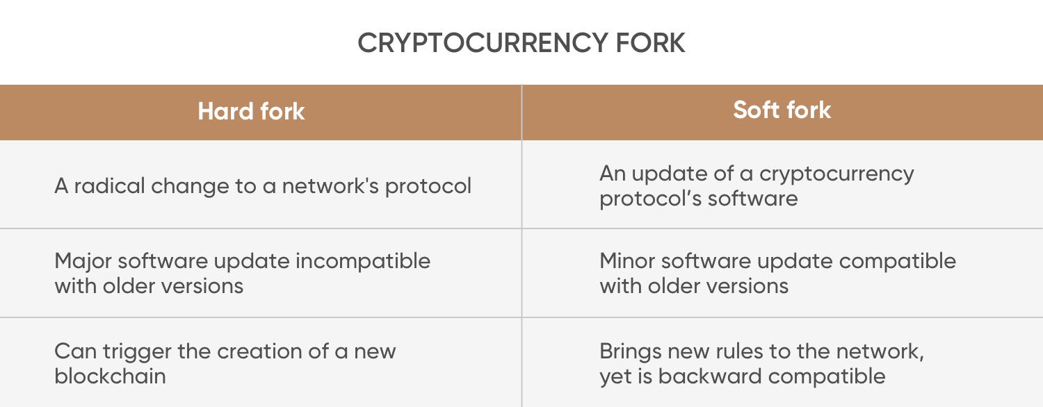 Cryptocurrency fork