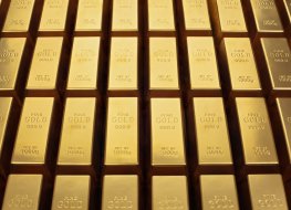 Image of gold bars arranged in rows and columns