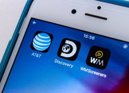 AT&T and Discovery apps on phone