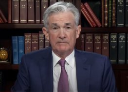 Still image from video of speech by US Federal Reserve Chair Jerome Powell on Friday, 27 August 2021