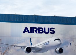 Airbus logo on Airbus building.