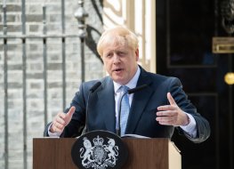 Boris Johnson outside 10 Downing Street in July 2019