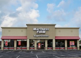 Humble, Texas USA 08-14-2019: Mattress Firm store exterior in Humble, TX. Business chain established in 1986 specializing in quality mattresses.